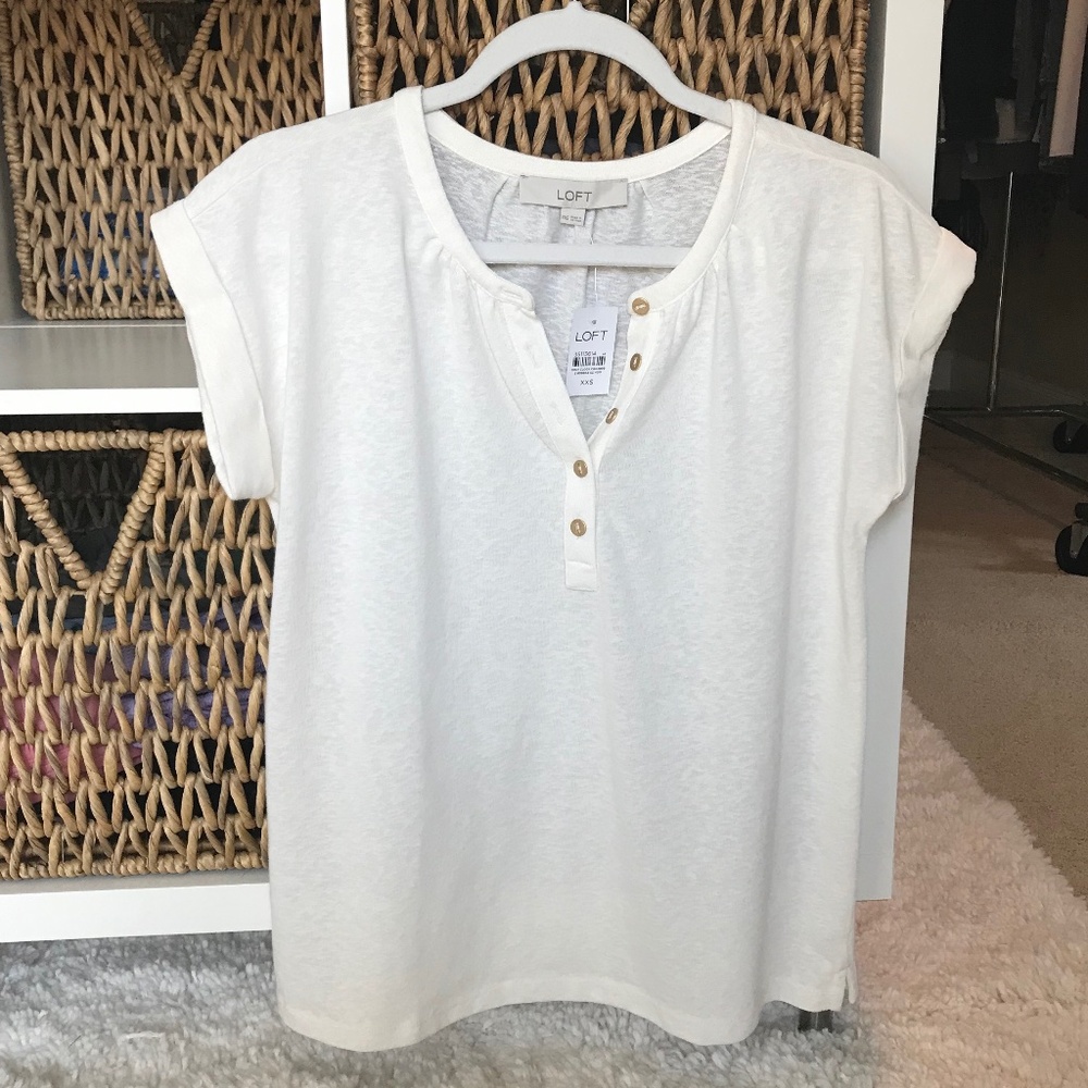 NWT Loft Dolman Henley Top